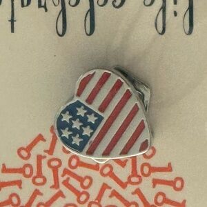 Keep Collective American Heart Flag Charm NWT